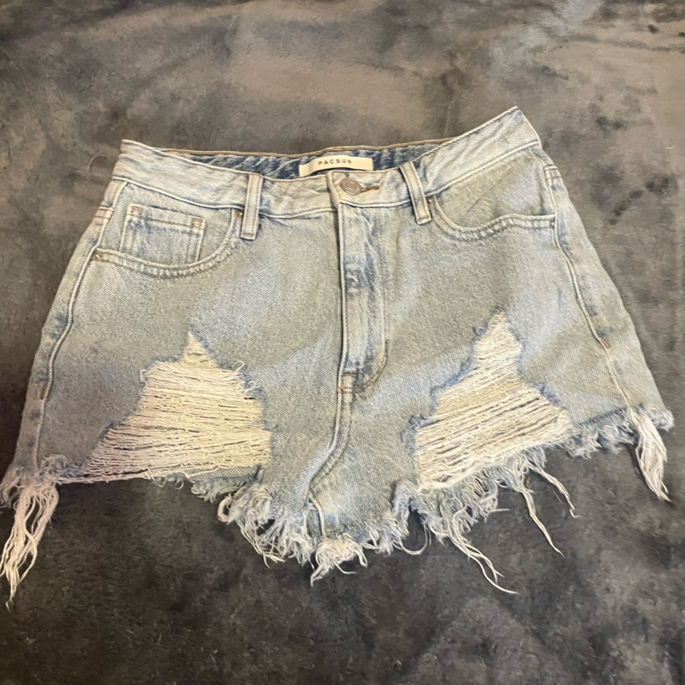 pacsun light wash shorts, lightly worn